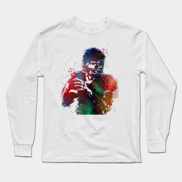 American football player #football #sport Long Sleeve T-Shirt by JBJart